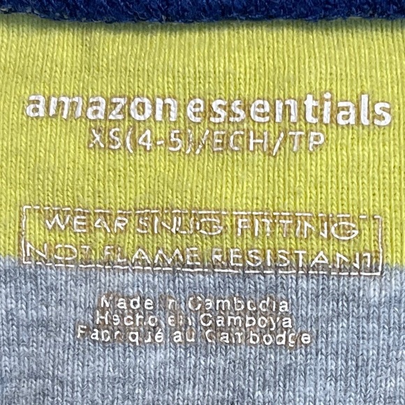 AMAZON ESSENTIALS Kids Striped Shirt/Shorts outfit XS(4-5) - Picture 6 of 13